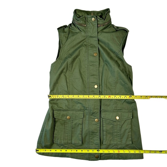Market & Spruce Women’s Olive Green Utility Vest Hooded Size Small (NWT) - Picture 6 of 10